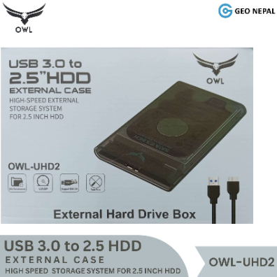 OWL  BRAND UHD2|  USB 3.0 To 2.5 HDD EXTERNAL CASE HIGH SPEED