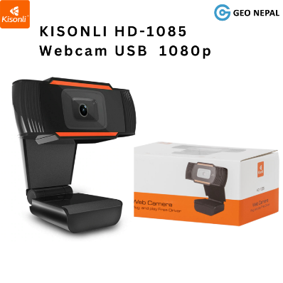 Webcam Kisonli HD-1085, Microphone, 1080p, Black - 3041