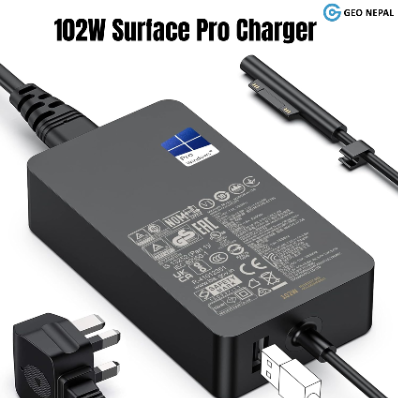 102W Microsoft Surface Charger For Surface Pro 3/4/5/6/7/7+/8/9, Surface Laptop 1/2/3/4/5/6, Surface Book 1/2/3, Surface Go 1/2/3/4, Surface Laptop Go 1/2/3.