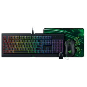 Razer Essential Wired Gaming Bundle - Gaming Mouse, Gaming RGB Keyboard, Mousepad